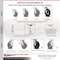 Service Caster 8 Inch Rubber on Steel Caster Set with Roller Bearings 2 Swivel Lock 2 Rigid SCC SCC-30CS820-RSR-BSL-2-R-2 - alternate 6